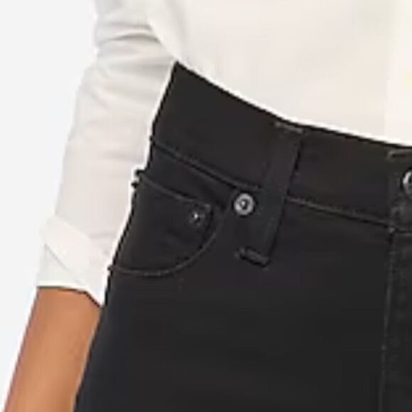 J. Crew Factory 9" mid-rise black skinny jean in signature stretch EUC size 30 - Picture 6 of 12